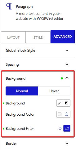 Nexter Advanced Options Background