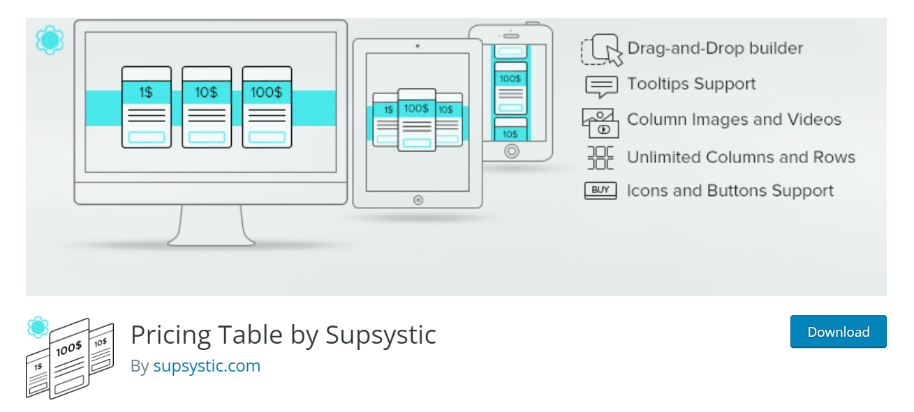 Pricing Table by Supsystic