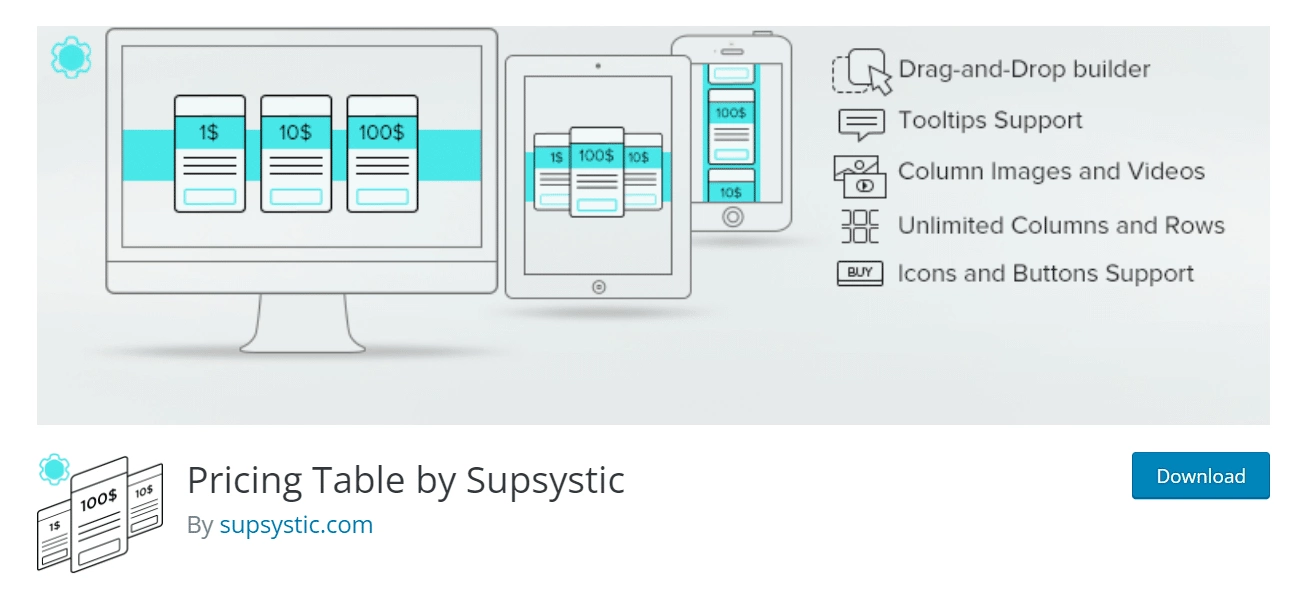 Pricing Table by Supsystic