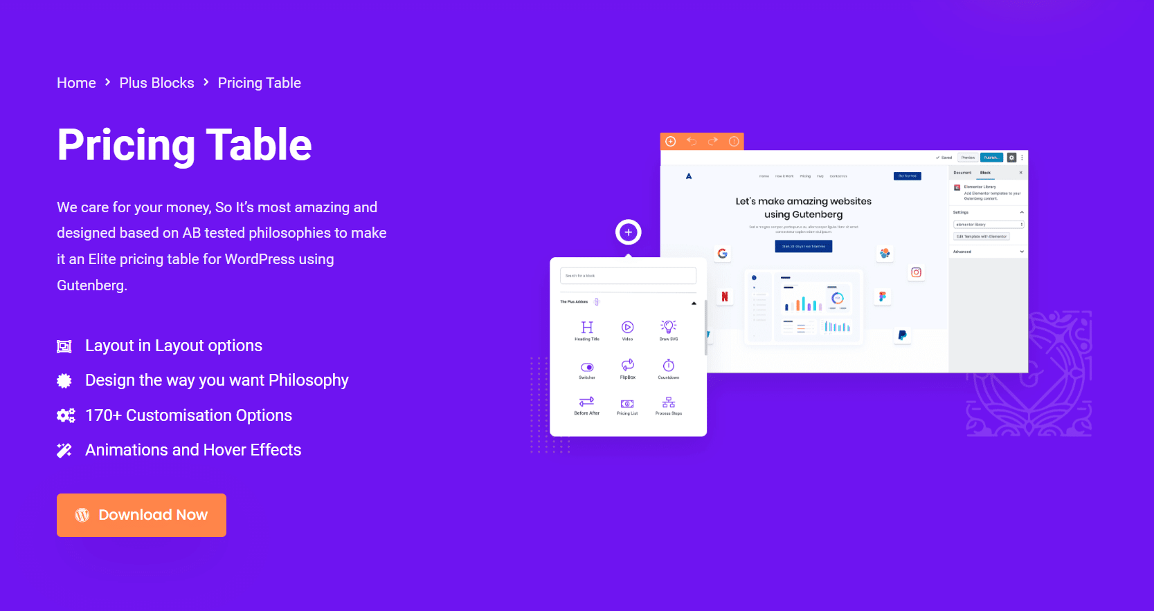 Pricing Table by The Plus Blocks for Gutenberg