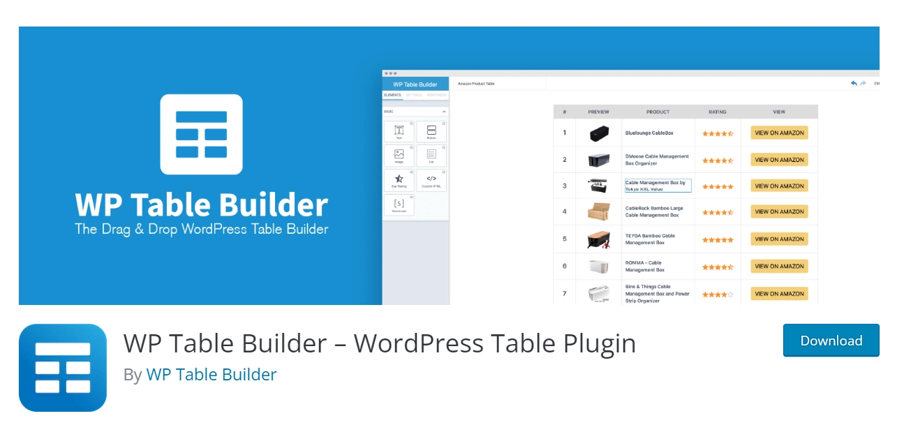 WP Table Builder