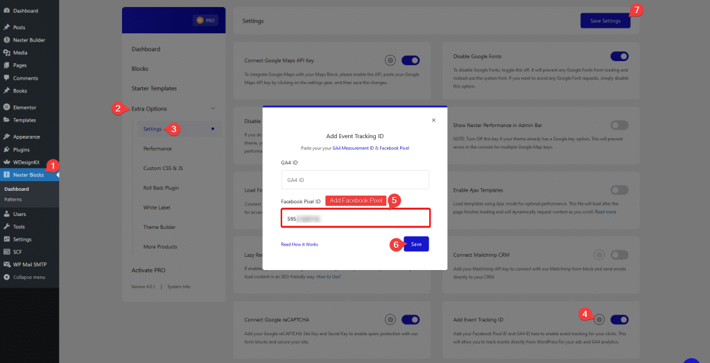 How to Track Facebook Pixel Events in WordPress? 6 add facebook pixel id 1