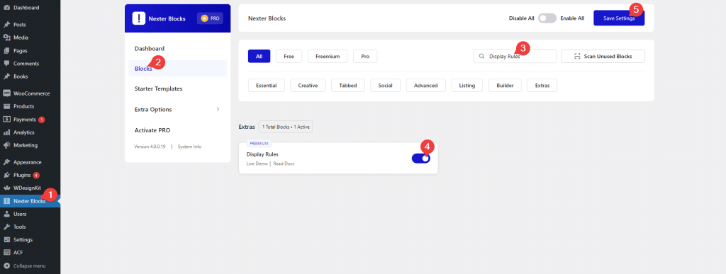 advanced tab display rules 2