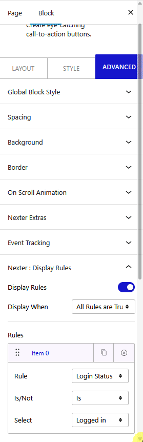 How to Set WordPress Display Conditions Based on Visitor/Login Status? 1 display rules login status new