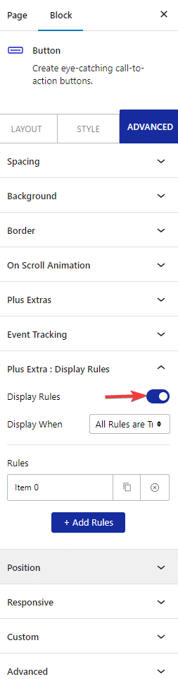 display rules options