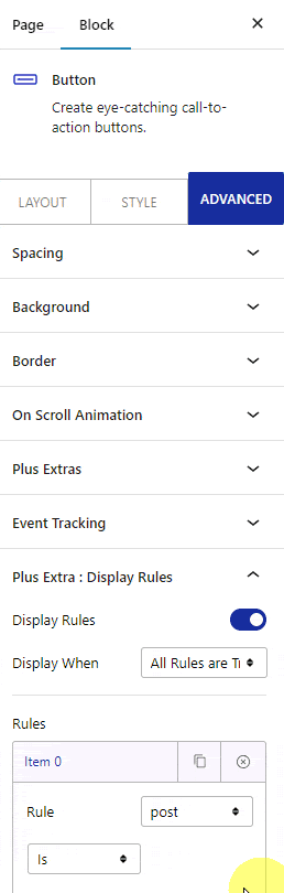 display rules single post