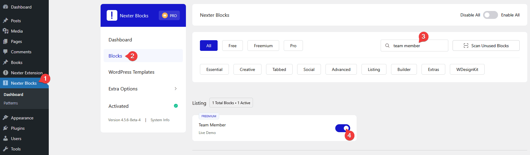 team member activation new