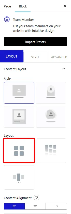 How to Show Team Member Listing in Grid Layout in WordPress? 1 team member layout grid new
