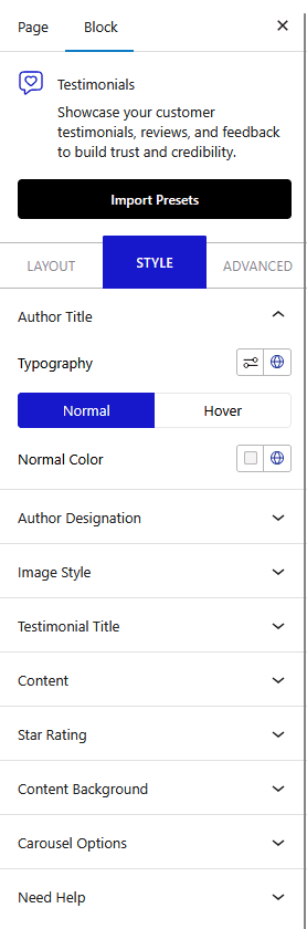 testimonials style new