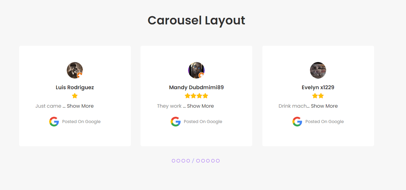 Craousel layout