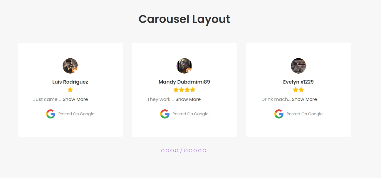 Craousel layout