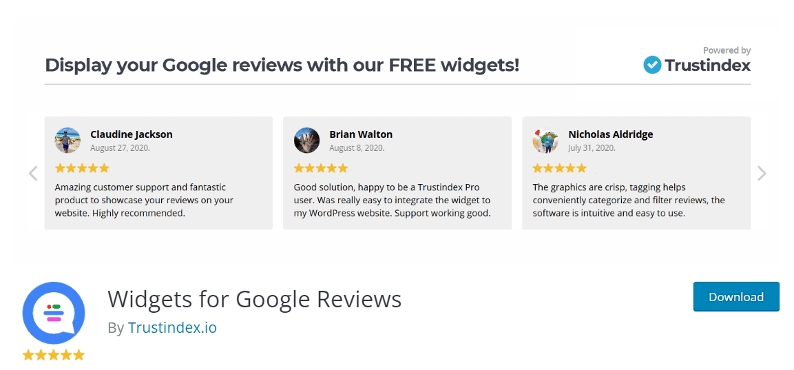 Widgets for Google Reviews