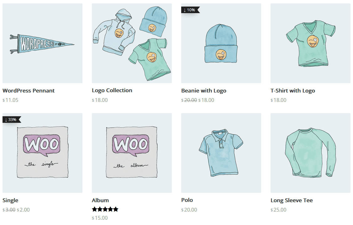 product listing display rating demo