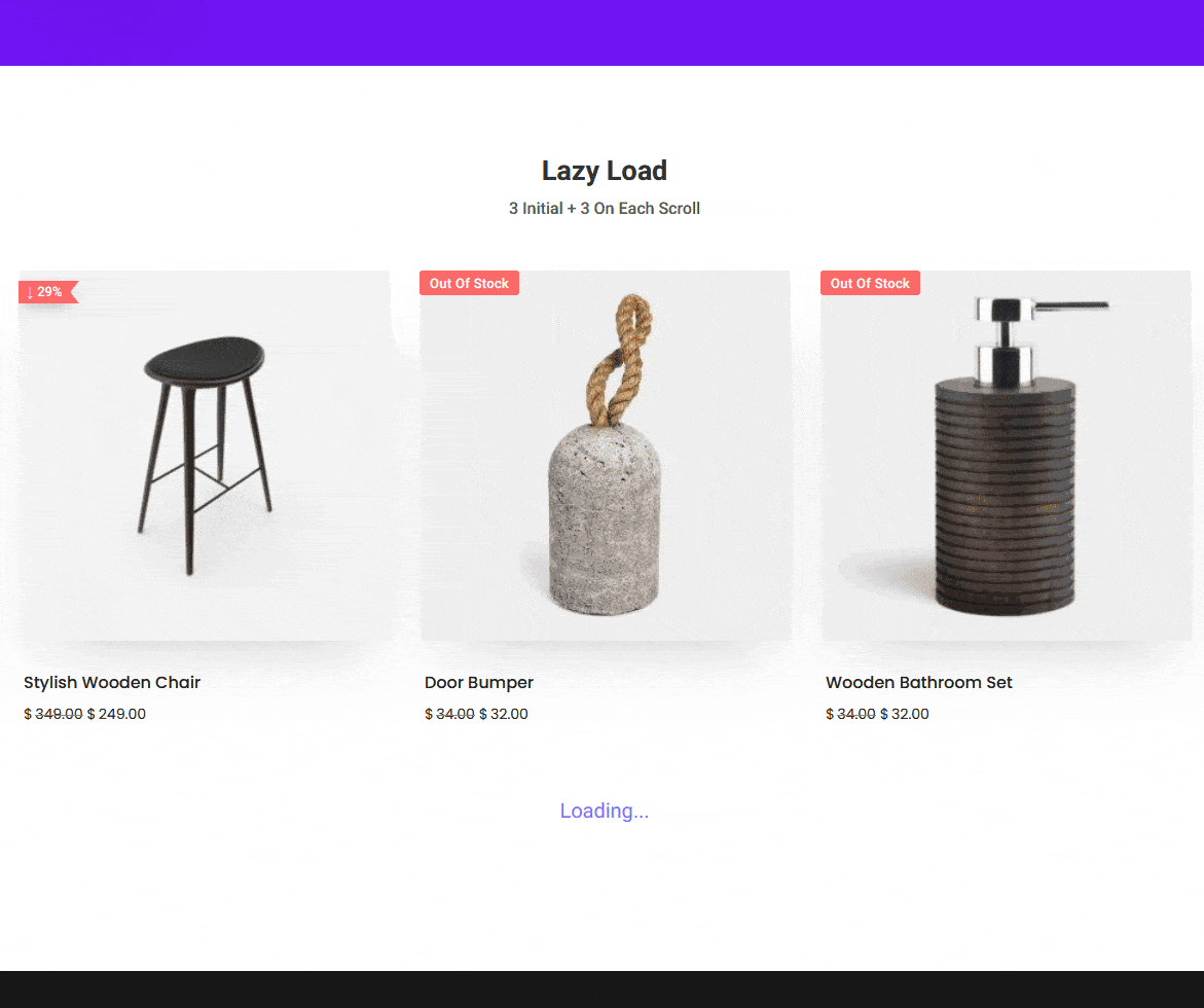 product listing lazy load demo 2