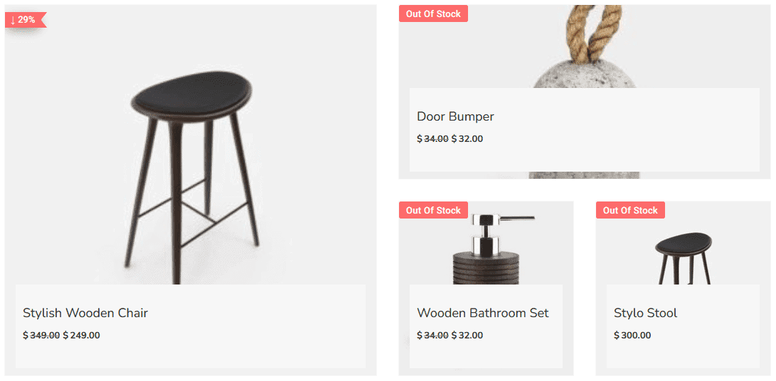 product listing metro layout demo
