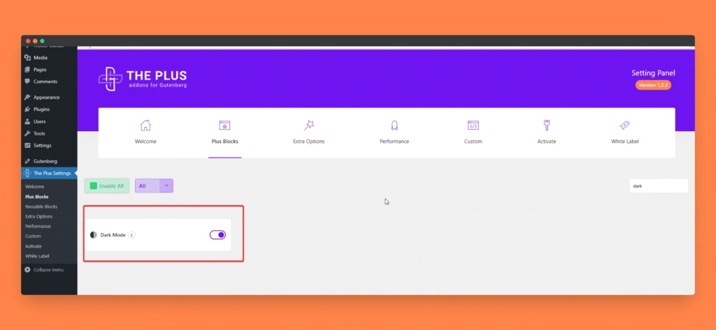 Adding Dark Mode Block In Gutenberg 1 1