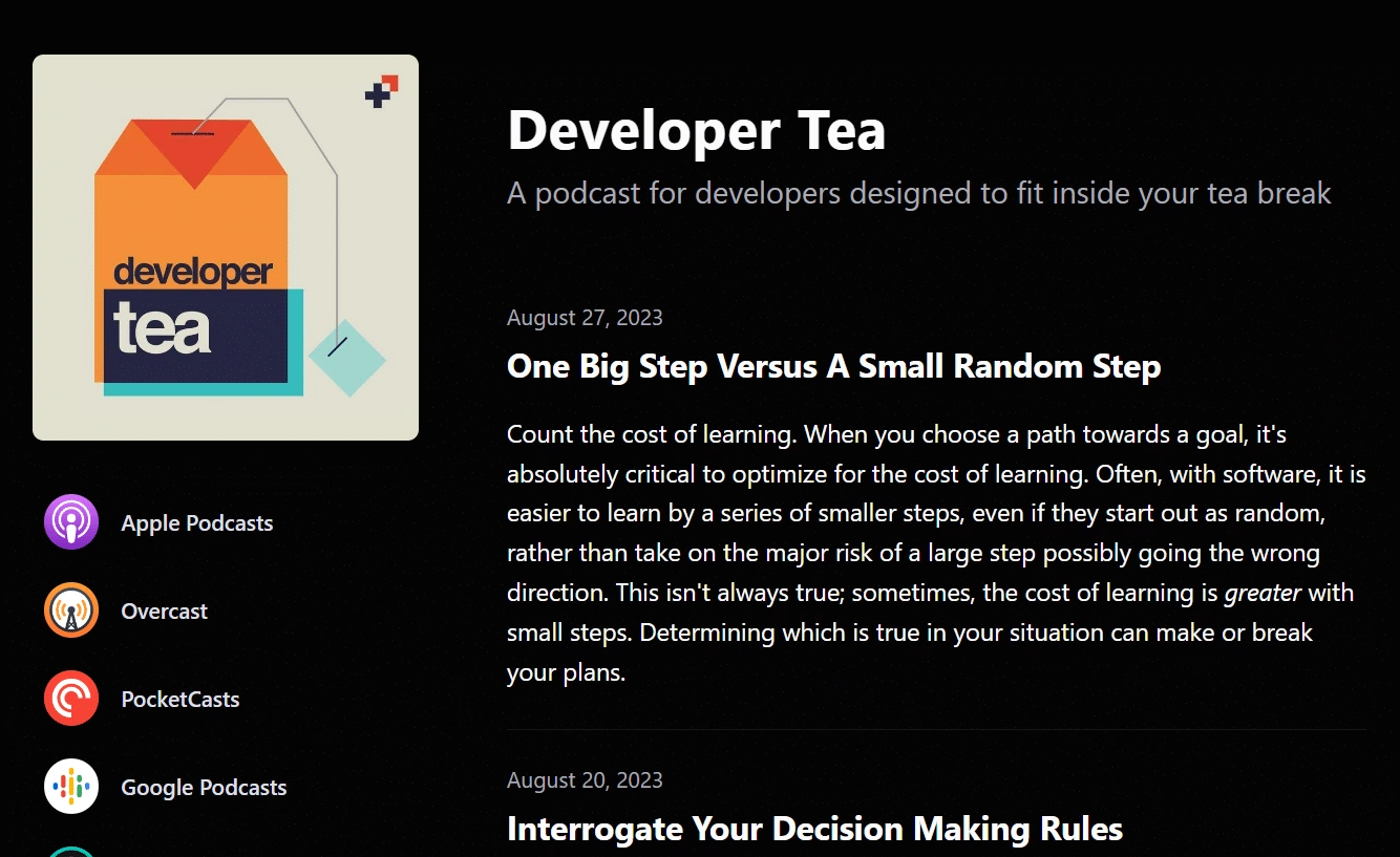 Developer Tea