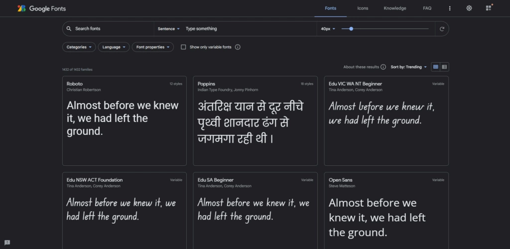 Google fonts 1