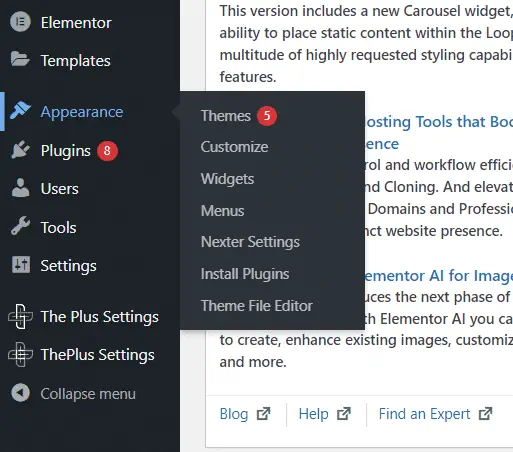 Install Nexter Theme and