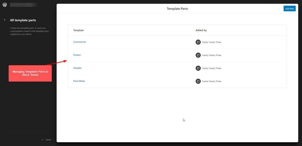 Managing Template Parts in FSE