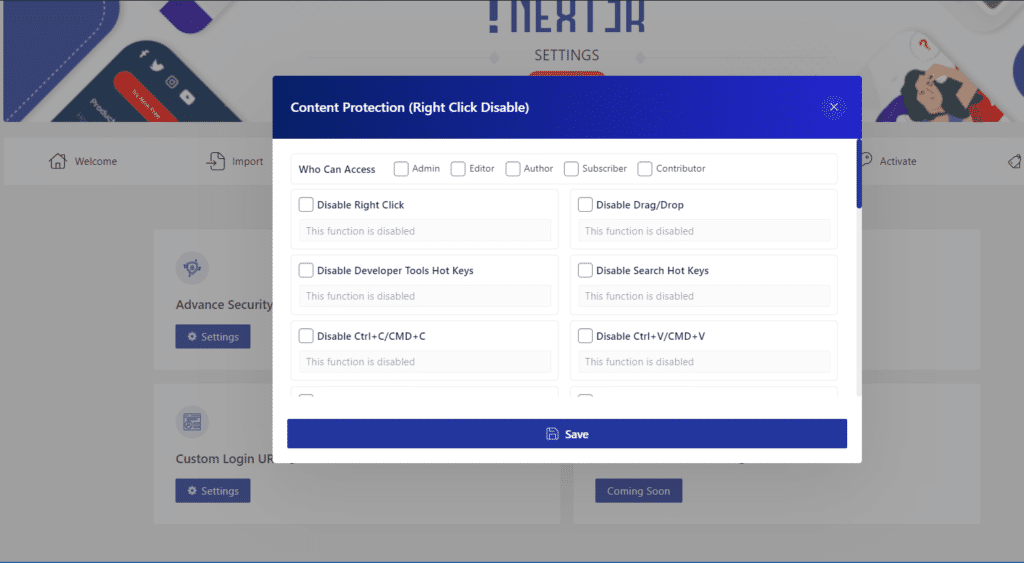 Nexter Content Protection