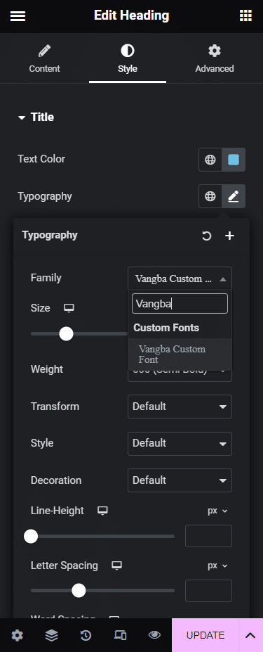 custom fonts