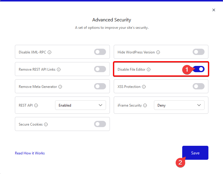 disable file editor