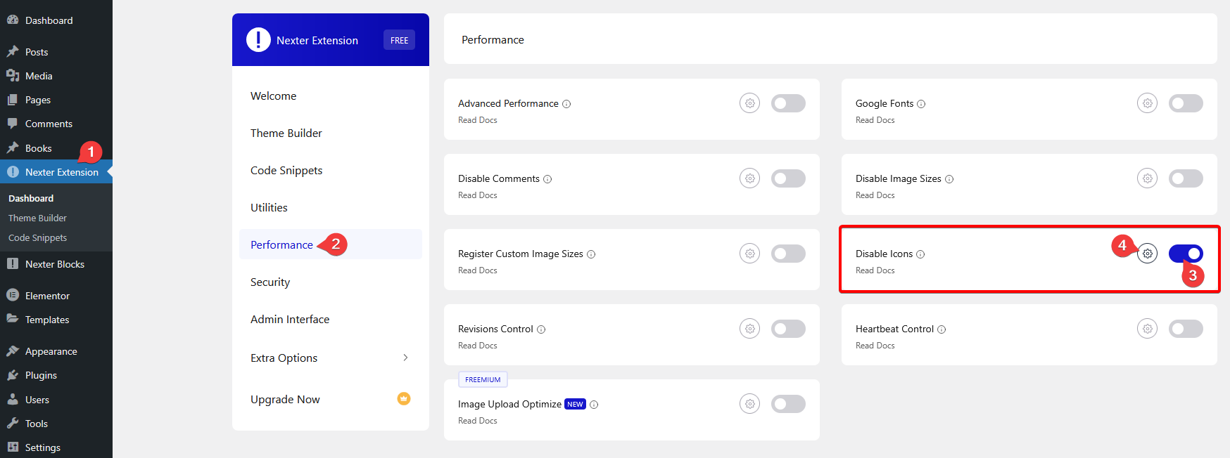 How to Disable Loading for Elementor Icons? 5 disable icons settings new
