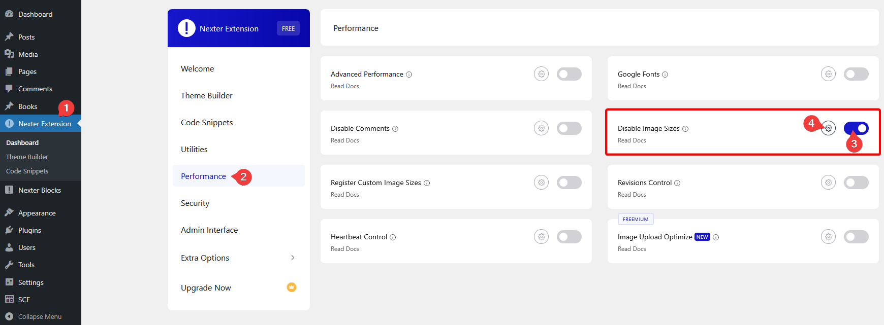 How to Disable Different Image Sizes for WordPress Website? 5 disable image sizes settings new1