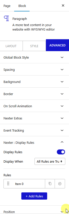How to Set WordPress Display Conditions Based on Dynamic Custom Fields? 6 display rules acf button group