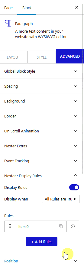How to Set WordPress Display Conditions Based on Dynamic Custom Fields? 4 display rules acf selection