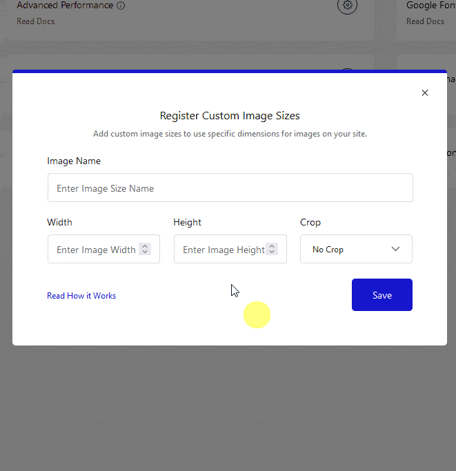 register custom image sizes popup