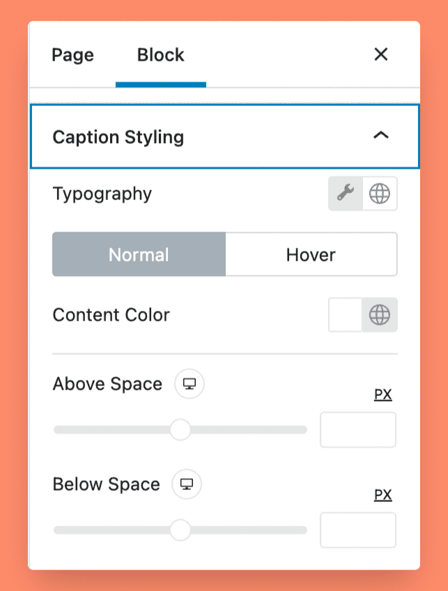 wordpress image gallery caption styling