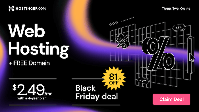 Hostinger Black Friday 2023 Deal