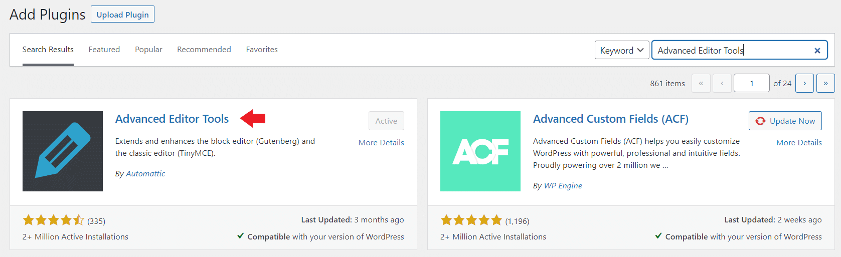 Install Advanced Editor Tools Plugin