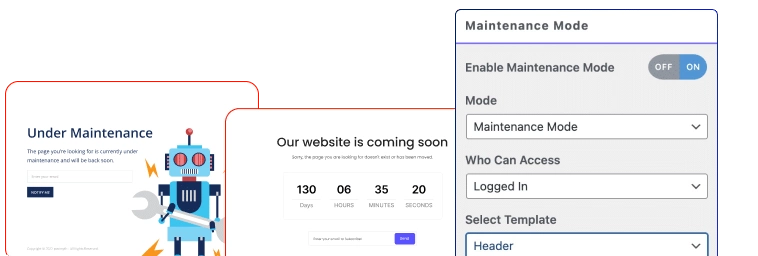 Maintenance Coming Soon Mode 1 - Nexter – Starter Theme for Page Builders
