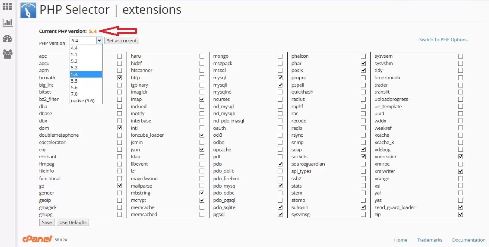 PHP selector