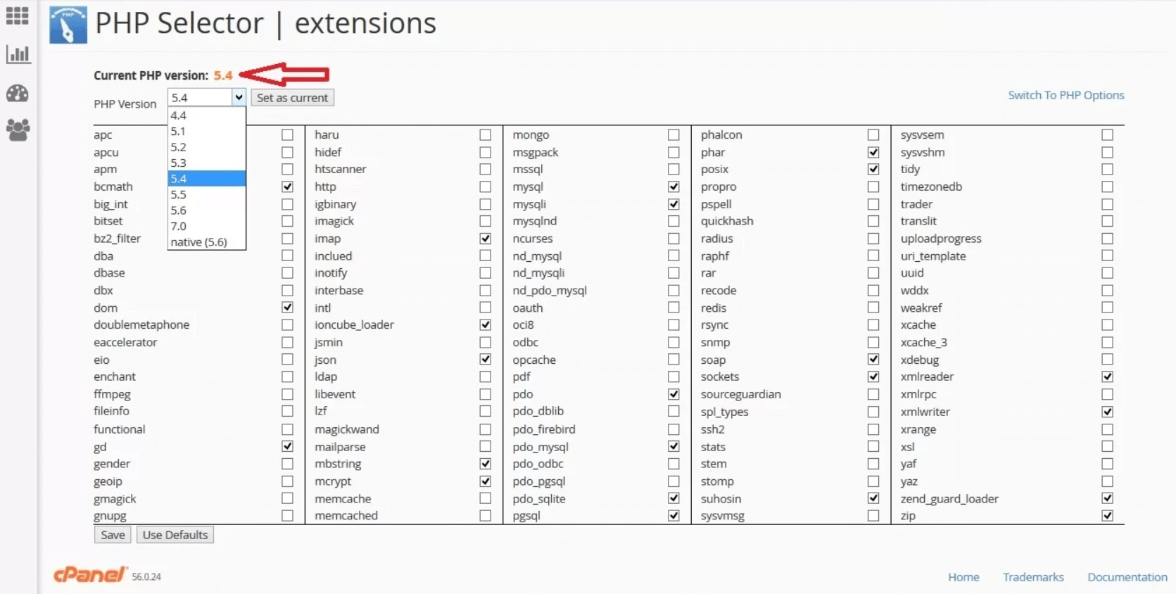 PHP selector