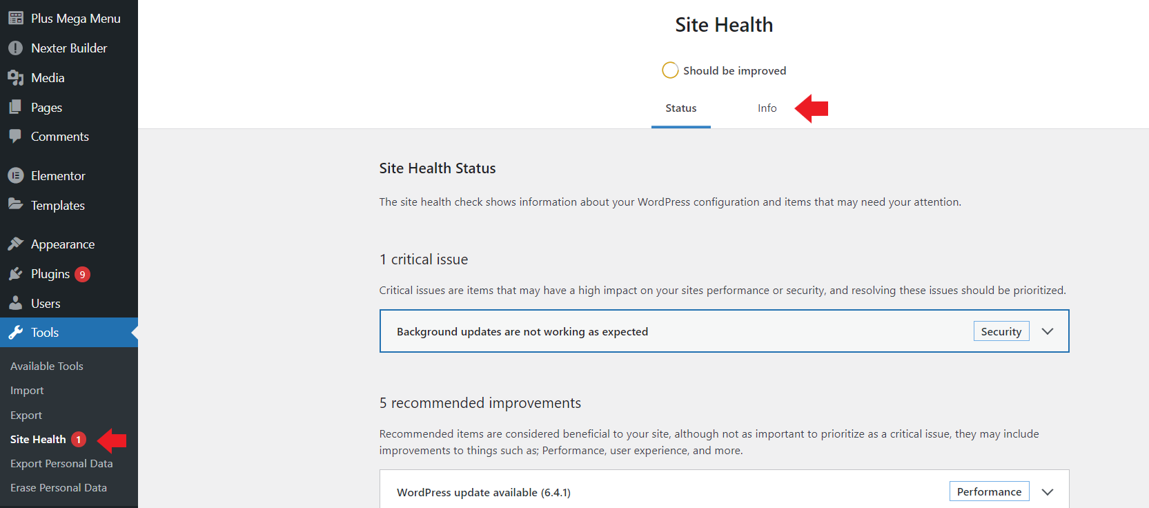 Site Health