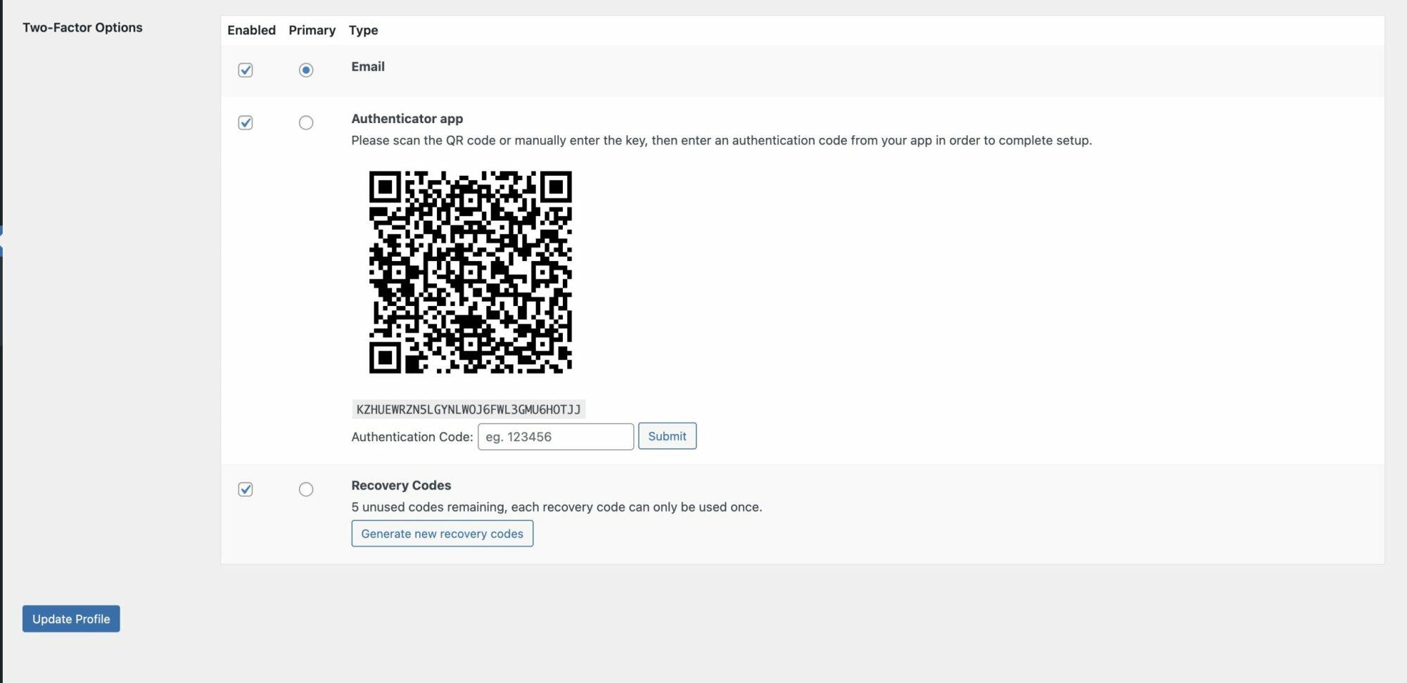 Big Update : New 2-Factor Authentication in Nexter Theme 3.1 3 setting up nexter 2fa