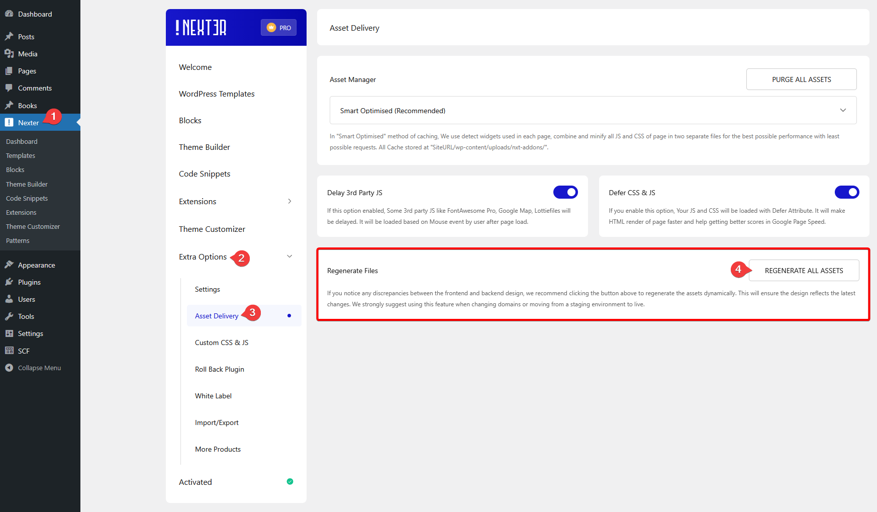 Support Handbook: Nexter Blocks 7 nexter blocks support handbook asset manager regenerate all assets new