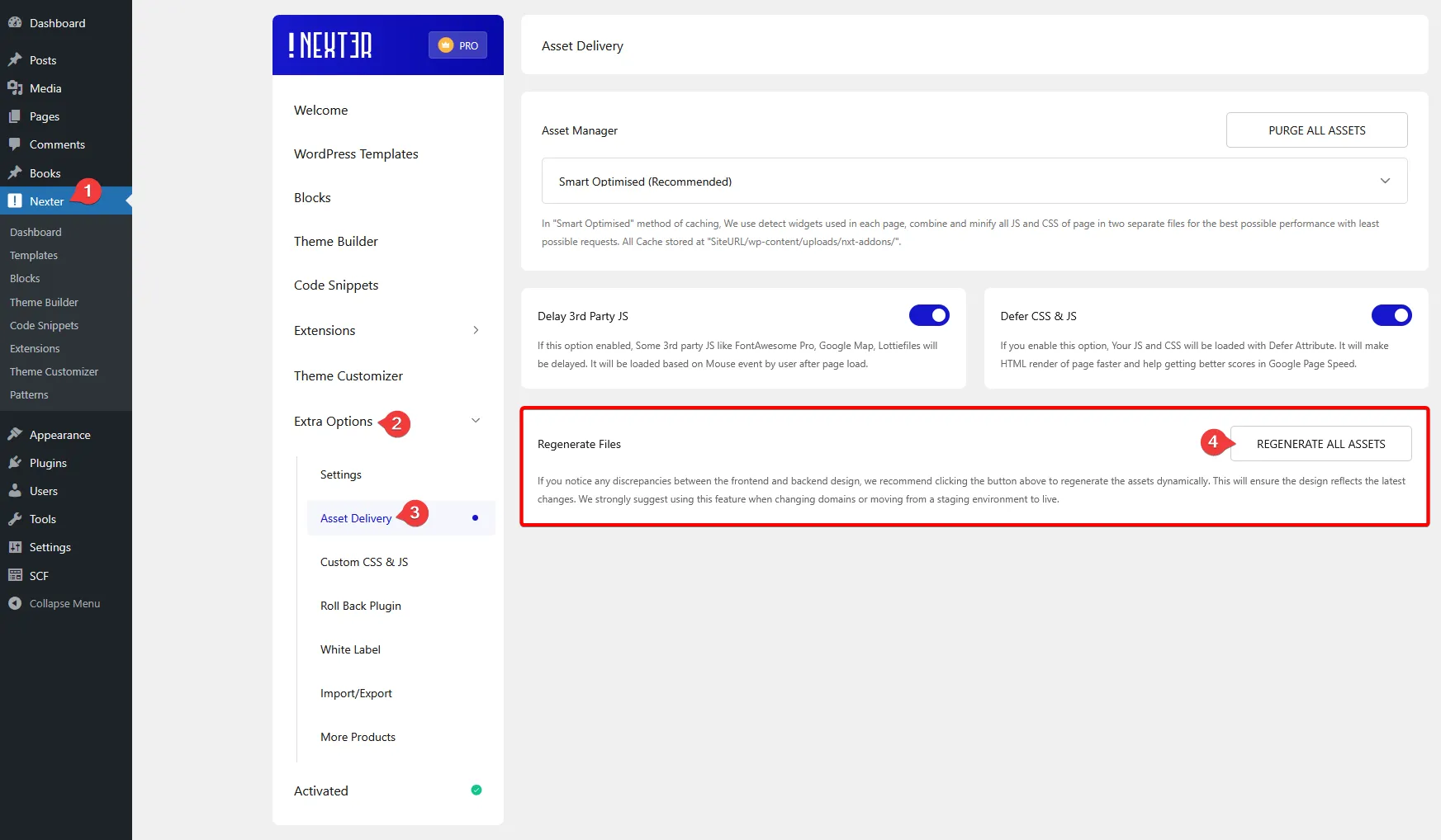Support Handbook: Nexter Blocks 3 nexter blocks support handbook asset manager regenerate all assets new