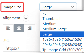 Image Block Settings