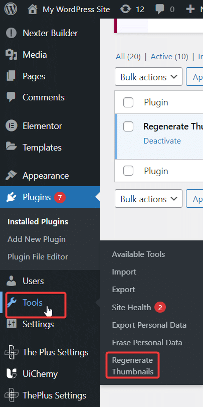 Regenerate Thumbnail Plugin 1