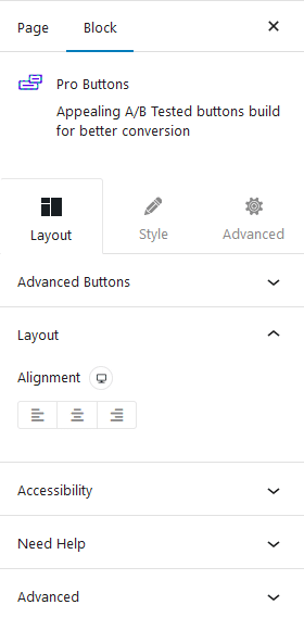 Pro Button Layout