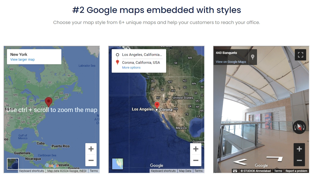 Google map styling options