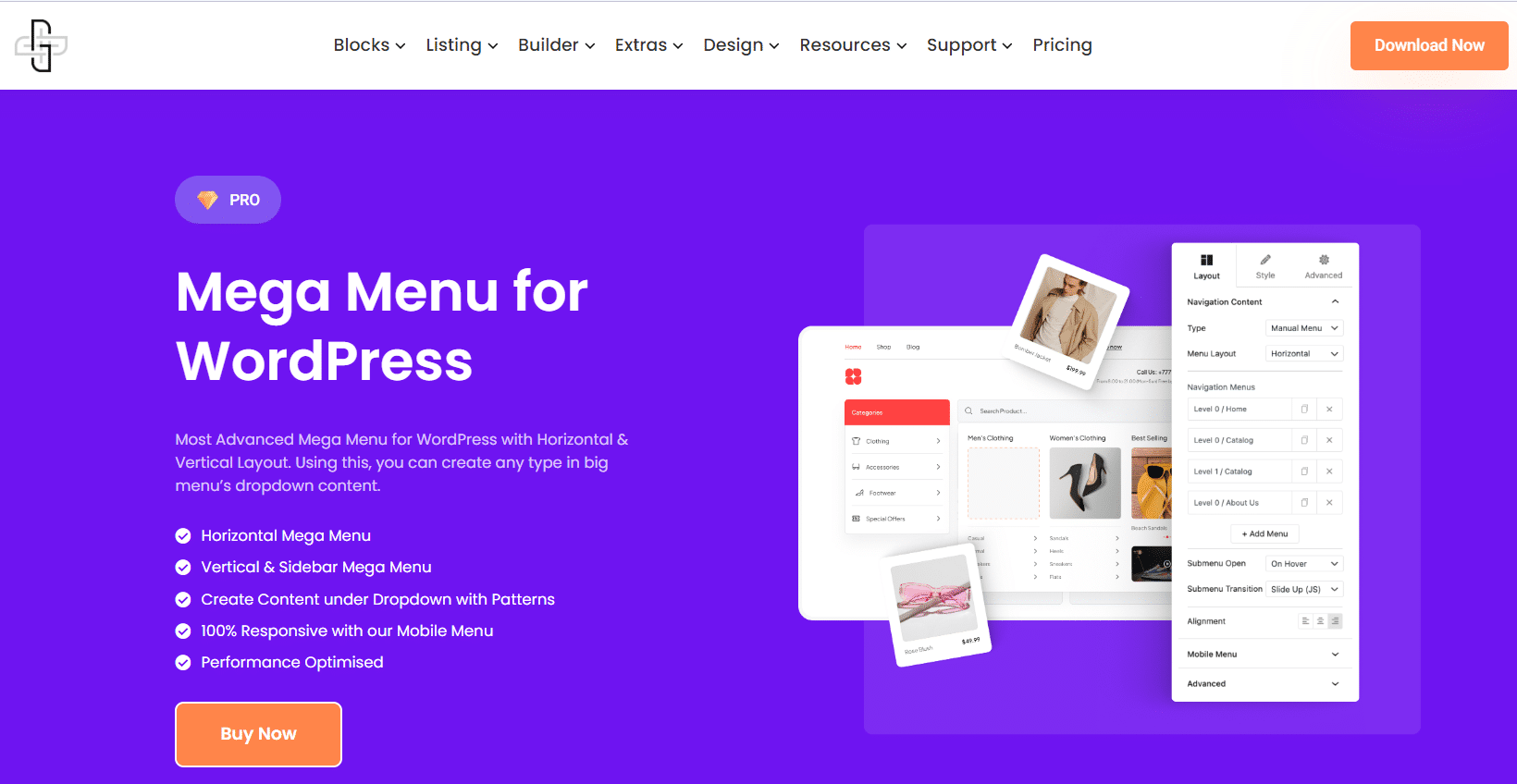 Mega Menu For WordPress By the Blocks