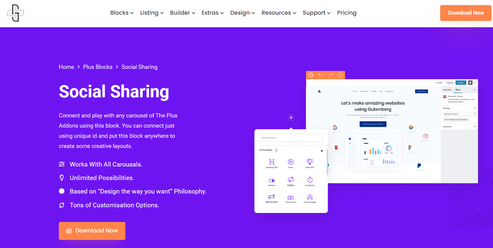 Social Sharing by The Plus Blocks