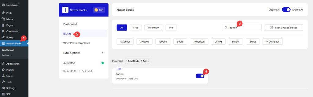 How to Add Buttons in WordPress? 5 button activation new