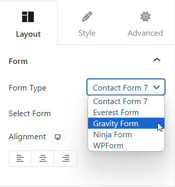 Form type Gravity Forms - 5 Best WordPress Contact Form Plugins [with Free Stylers]